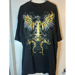 Vintage Men's Sun Wear T-Shirt 3XL Black Gold Graphic Tee